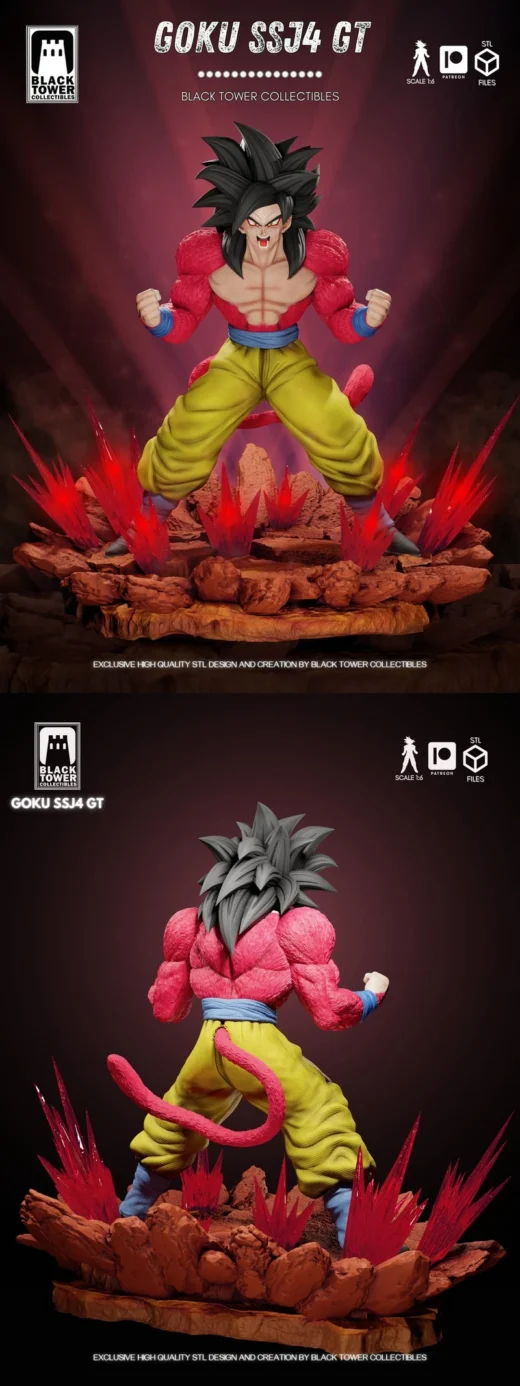 Goku Super Saiyan 4 – Dragon Ball GT STL Figure for 3D Printing