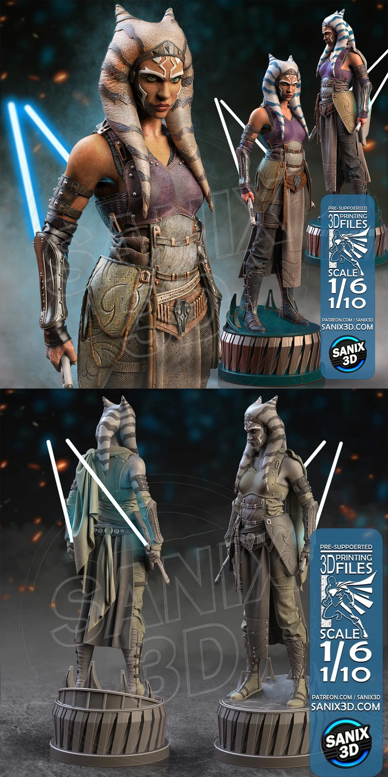 Ahsoka Tano – Star Wars STL Model for 3D Printing