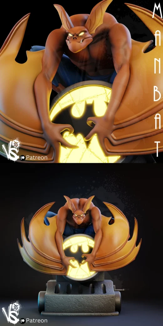 Man-Bat – The Animated Series STL Figure for 3D Printing