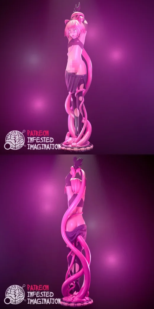Fantasy Tentacle Encounter – Stylized 3D Printable Figure