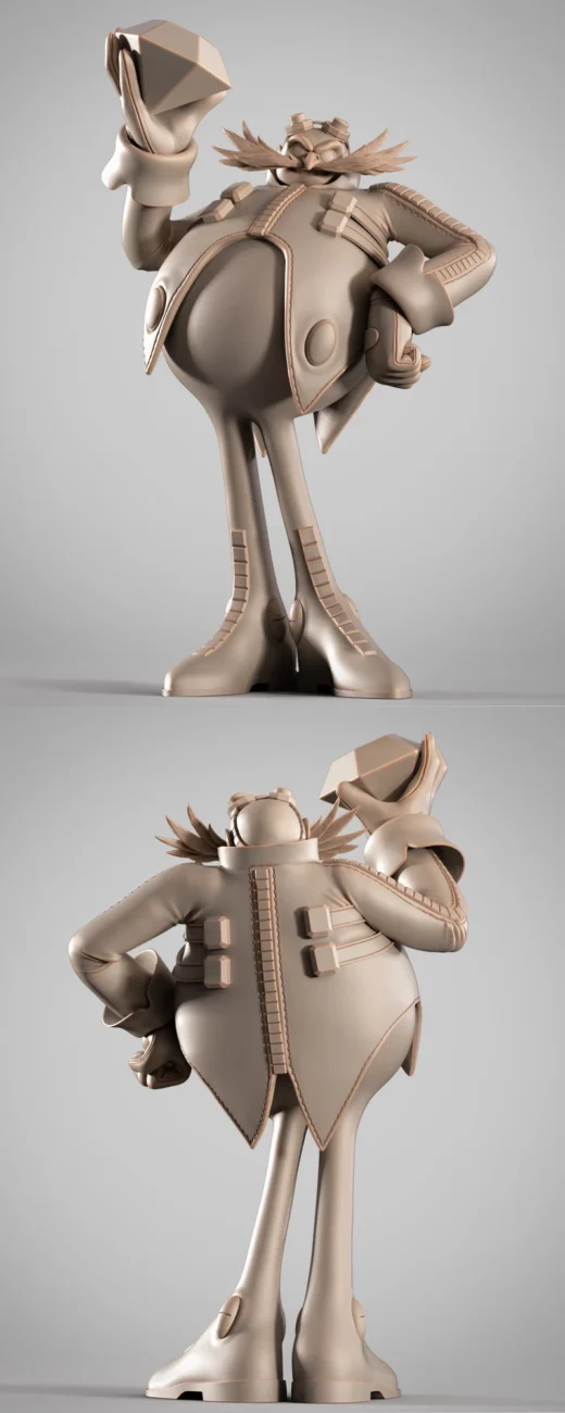 Dr. Eggman Ver. 2 – STL Sculpture for 3D Printing