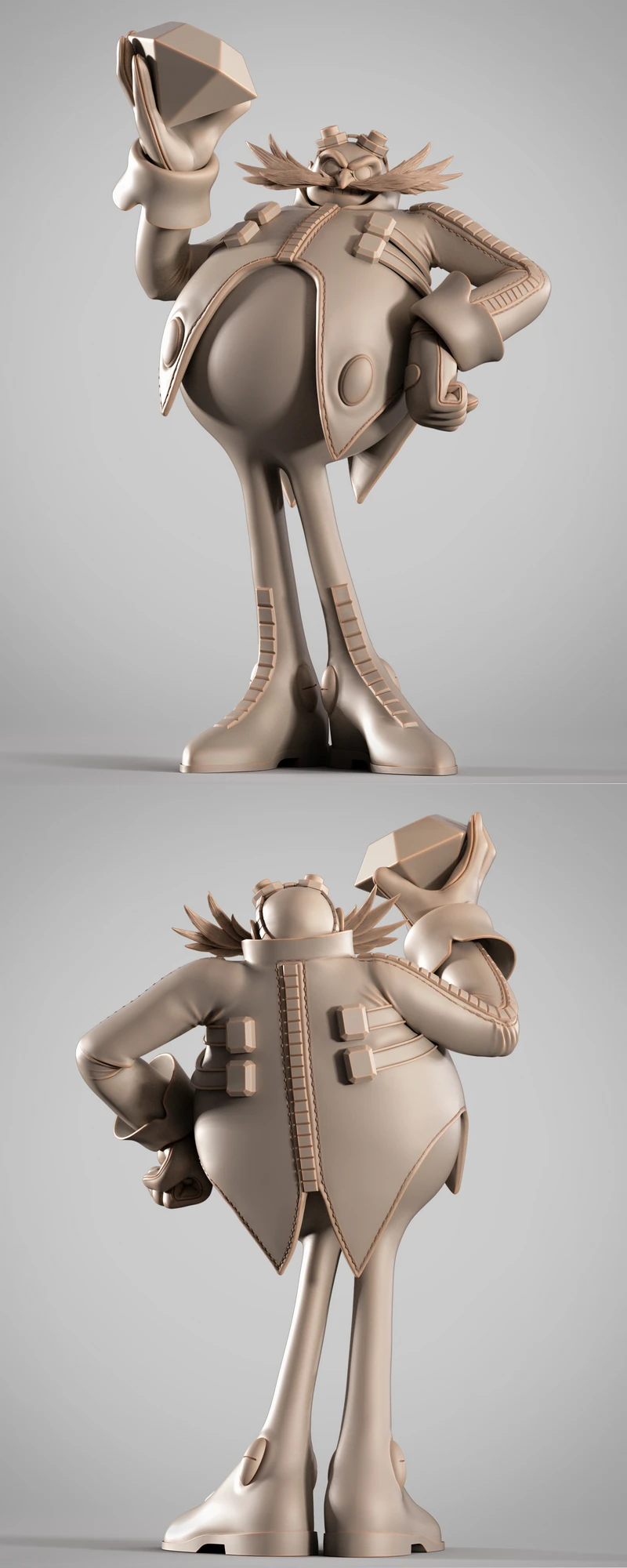 Dr. Eggman Ver. 2 – STL Sculpture for 3D Printing