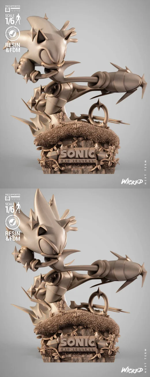 Sonic the Hedgehog – STL Sculpture for 3D Printing